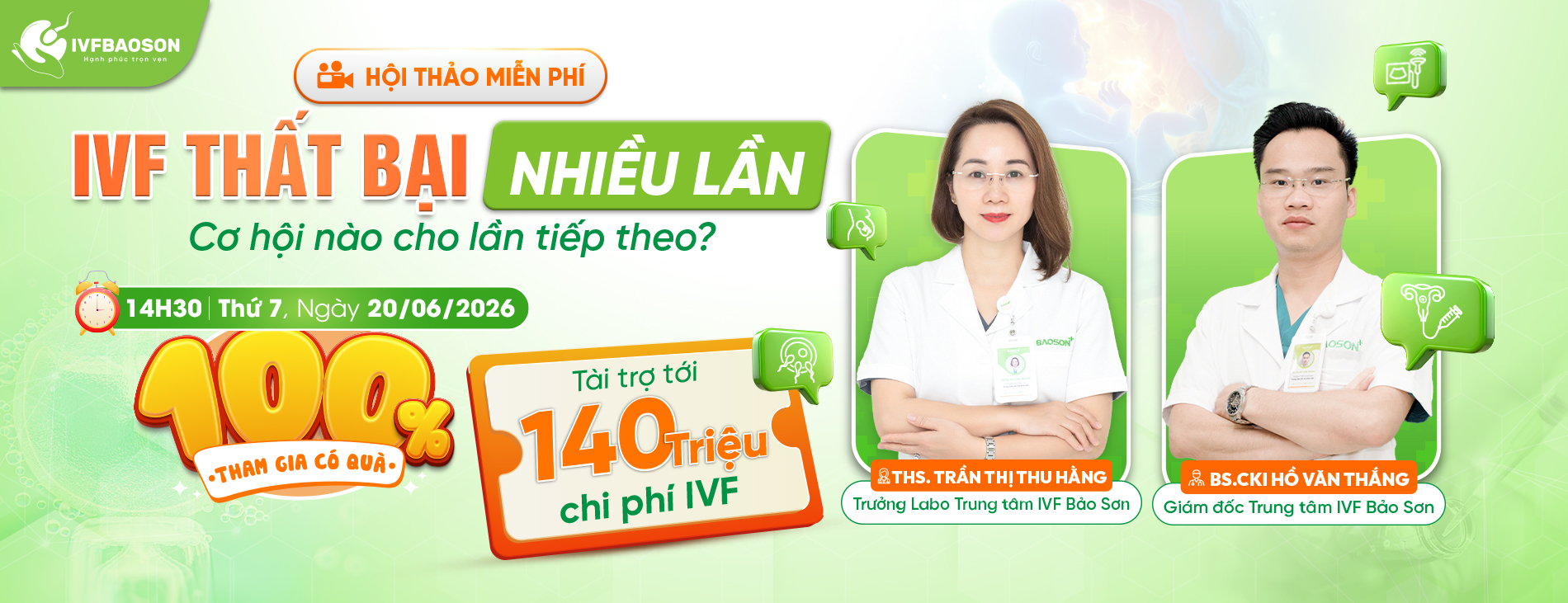 Banner hội thảo IVF 20/6